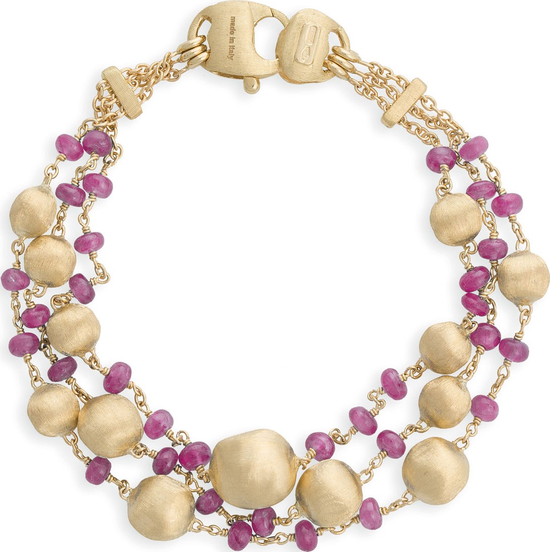 Marco Bicego 18k Gold Africa Ruby Bracelet