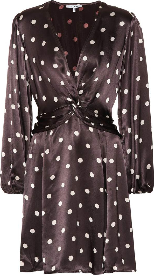 Ganni Cameron polka-dot dress