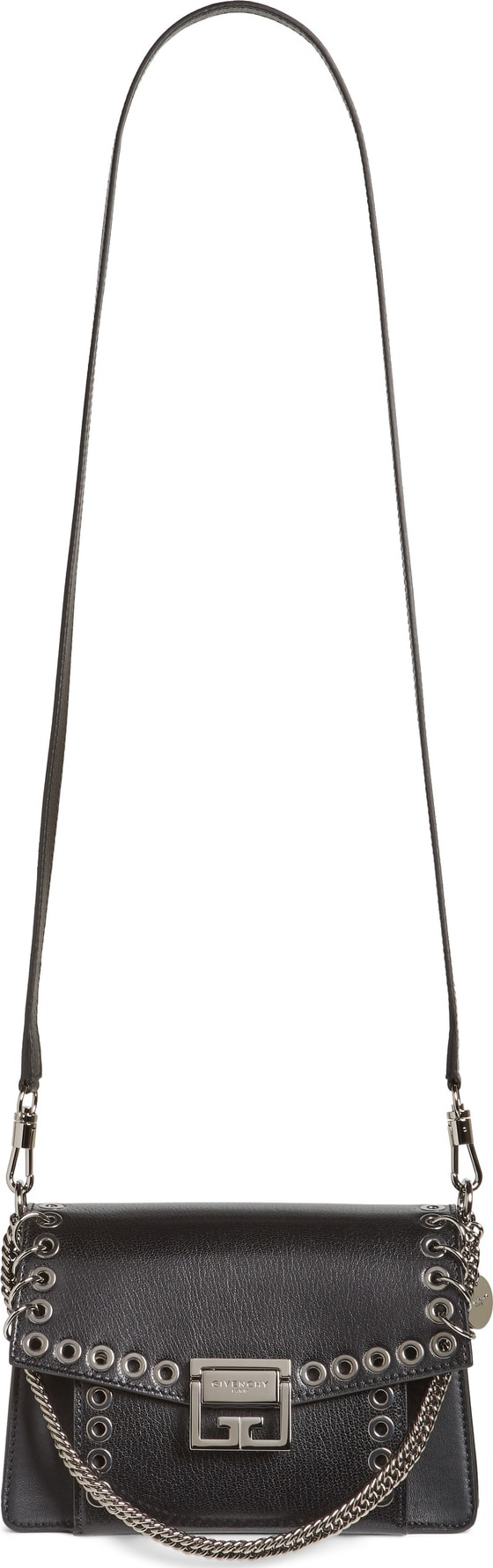 Givenchy GV3 Eyelet and Rings Leather Shoulder Bag