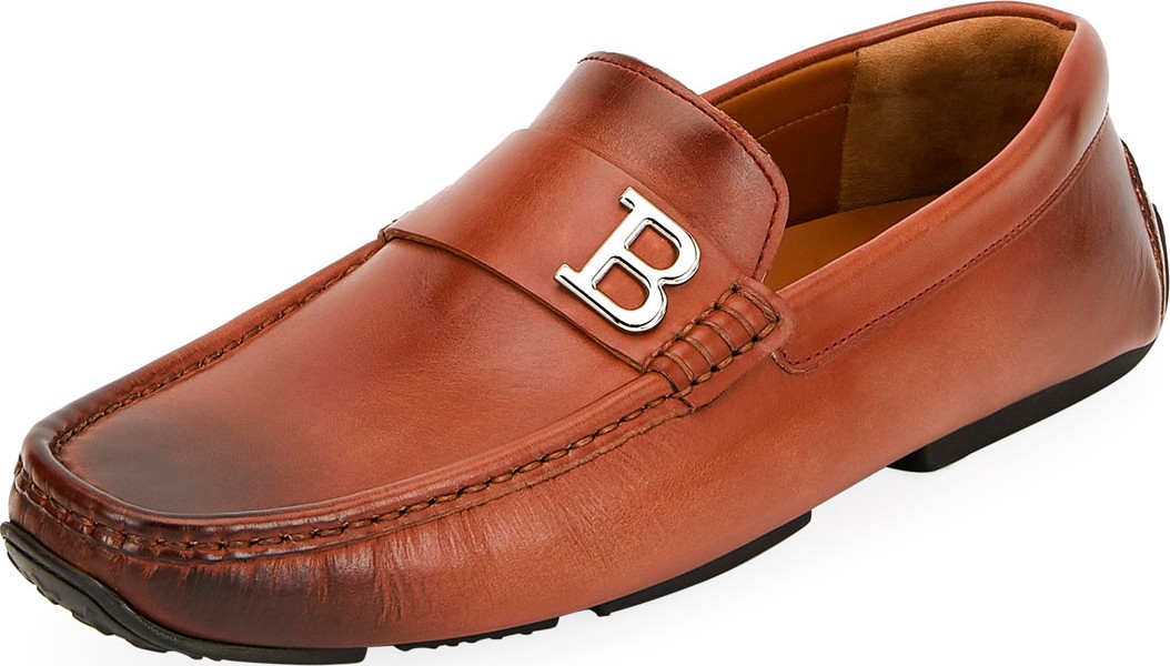 Bally Men's Pievo B-Detail Leather Drivers