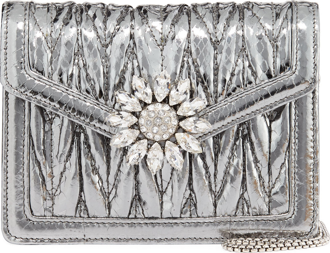 Miu Miu Ayers Matelassé Flower Crossbody Bag