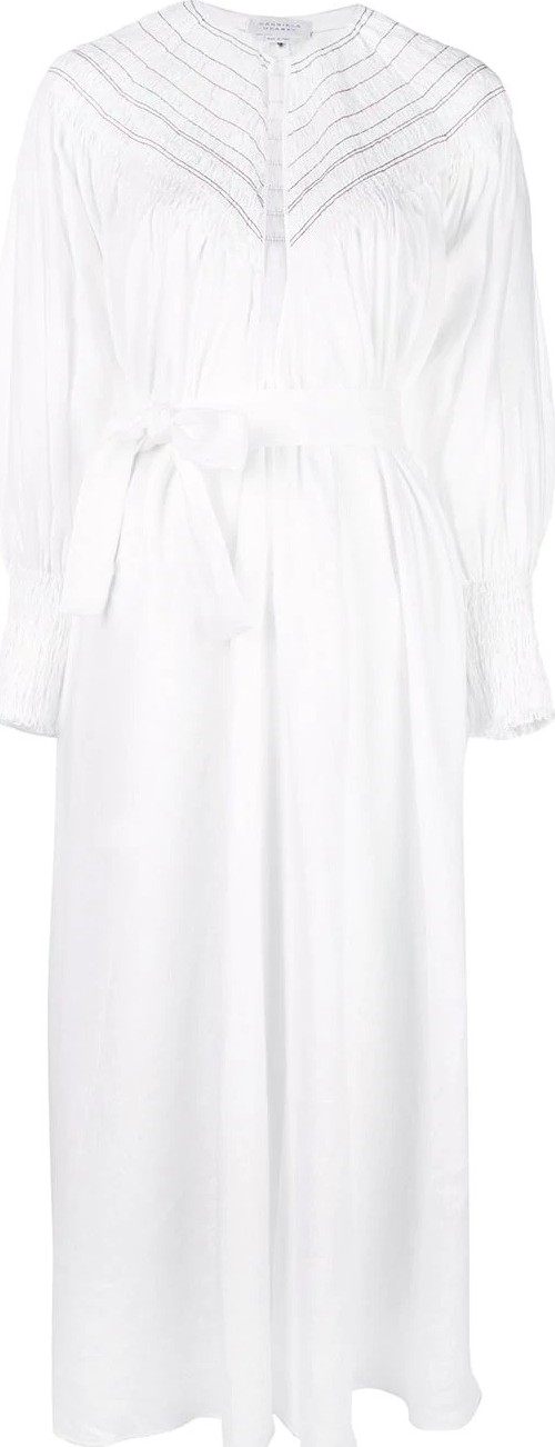 Gabriela Hearst belted poplin dress