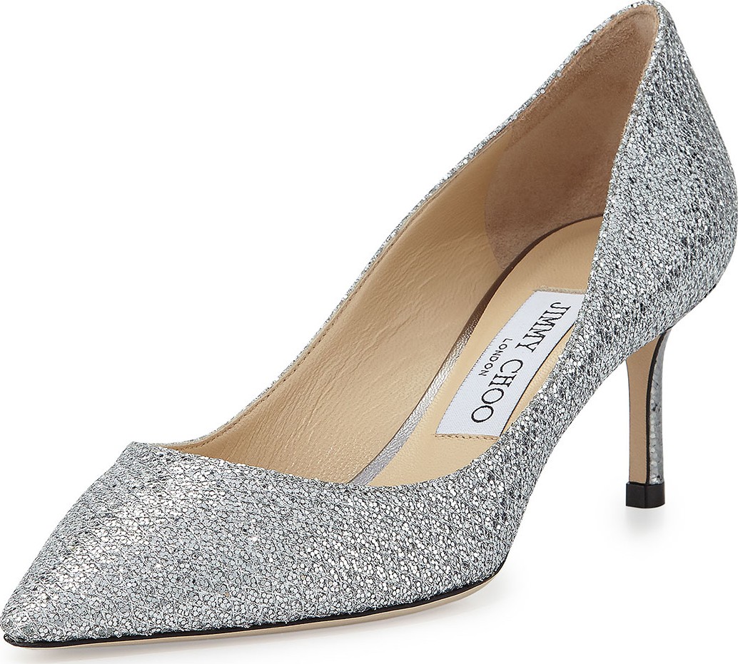 Jimmy Choo Romy Glitter Pointed-Toe 60mm Pump