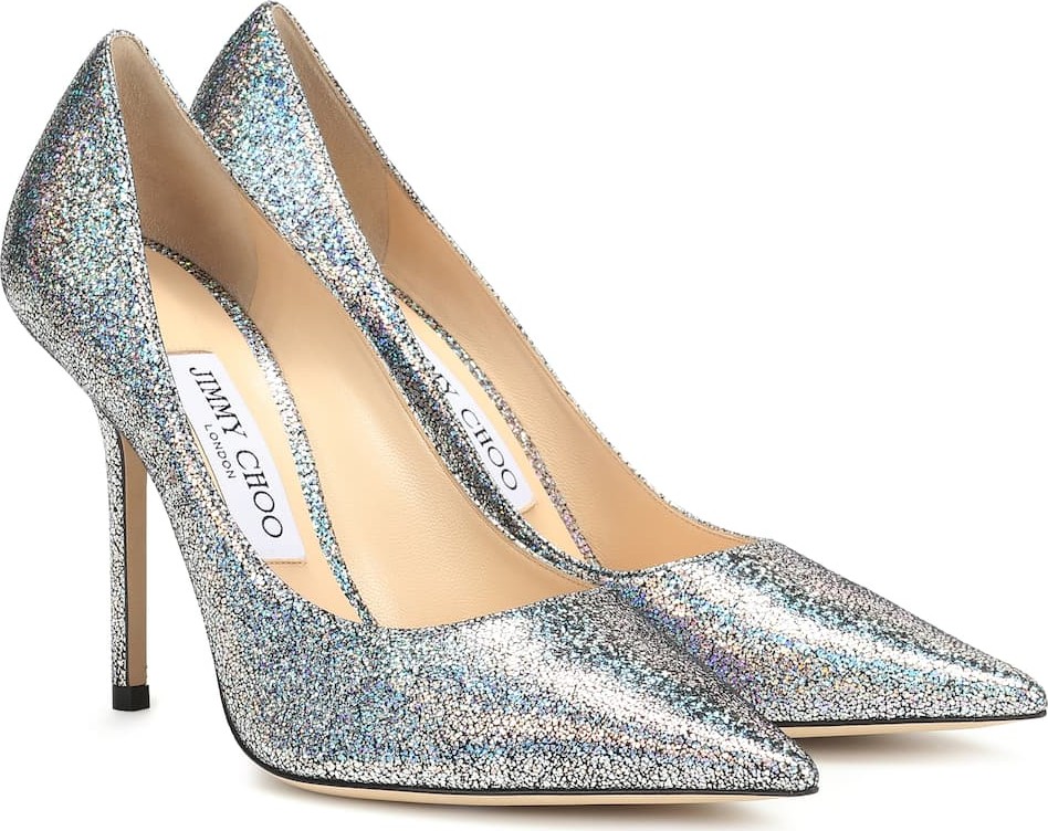Jimmy Choo Love 100 metallic leather pumps