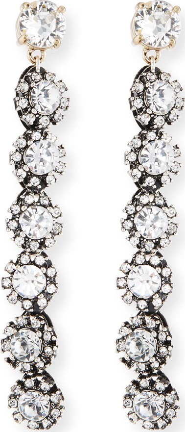 Lulu Frost Royale Linear Crystal Drop Earrings