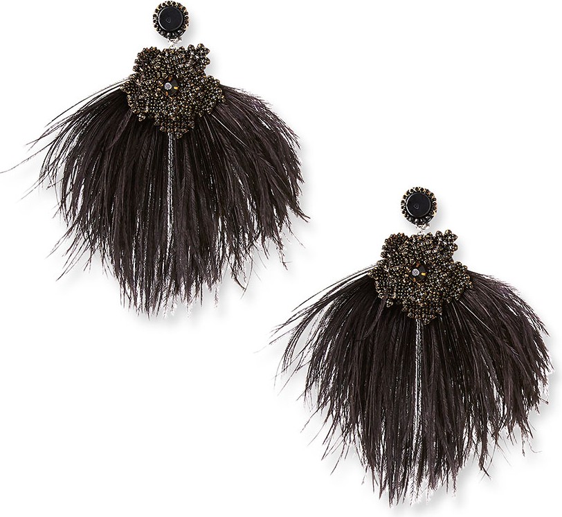 Ranjana Khan Large Feather Earrings