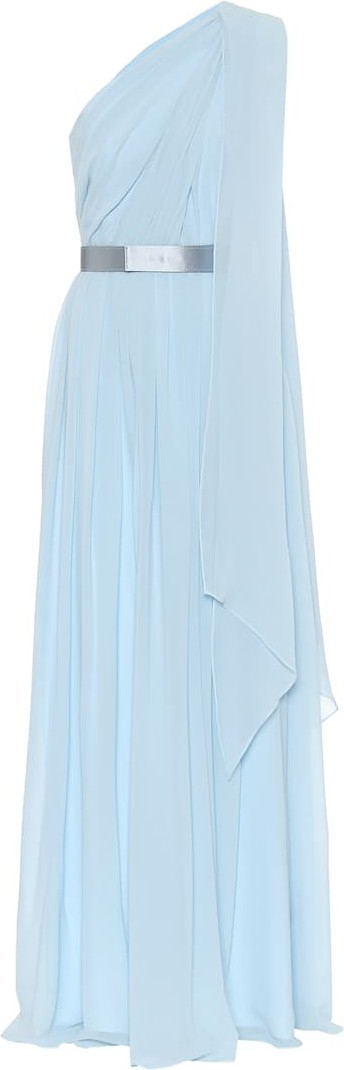 Max Mara Berger silk one-shoulder gown