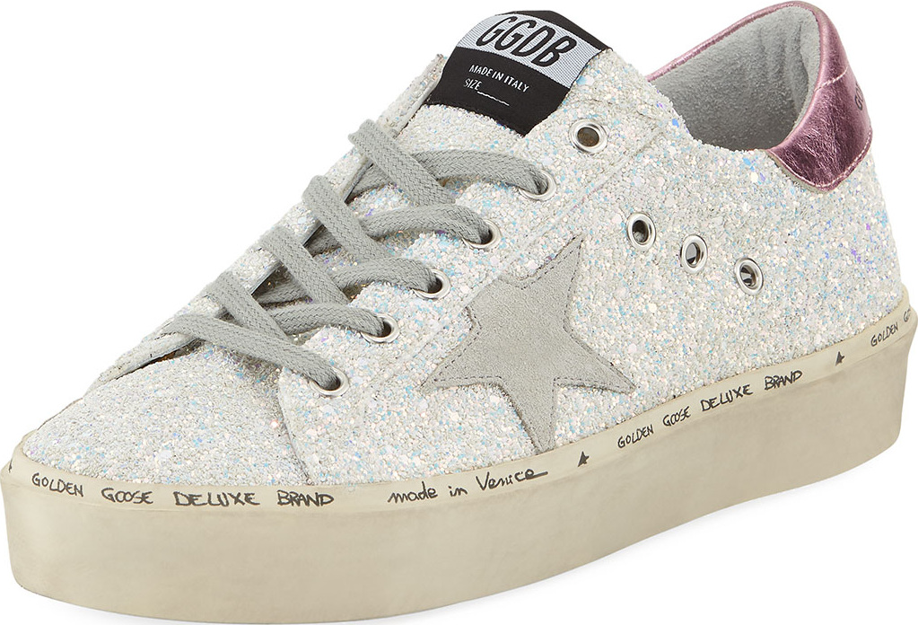 Golden Goose Deluxe Brand Hi Star Glitter Platform Sneaker