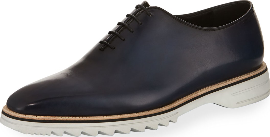 Berluti Venezia Leather Lug-Sole Lace-Up Shoe