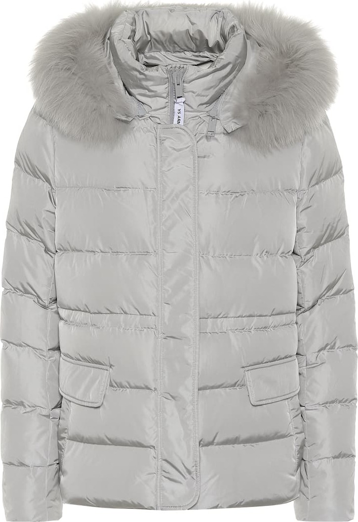 Yves Salomon Fur-trimmed down jacket