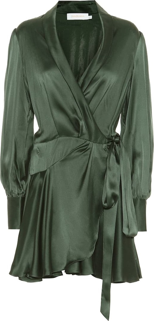 Zimmermann Espionage silk wrap minidress