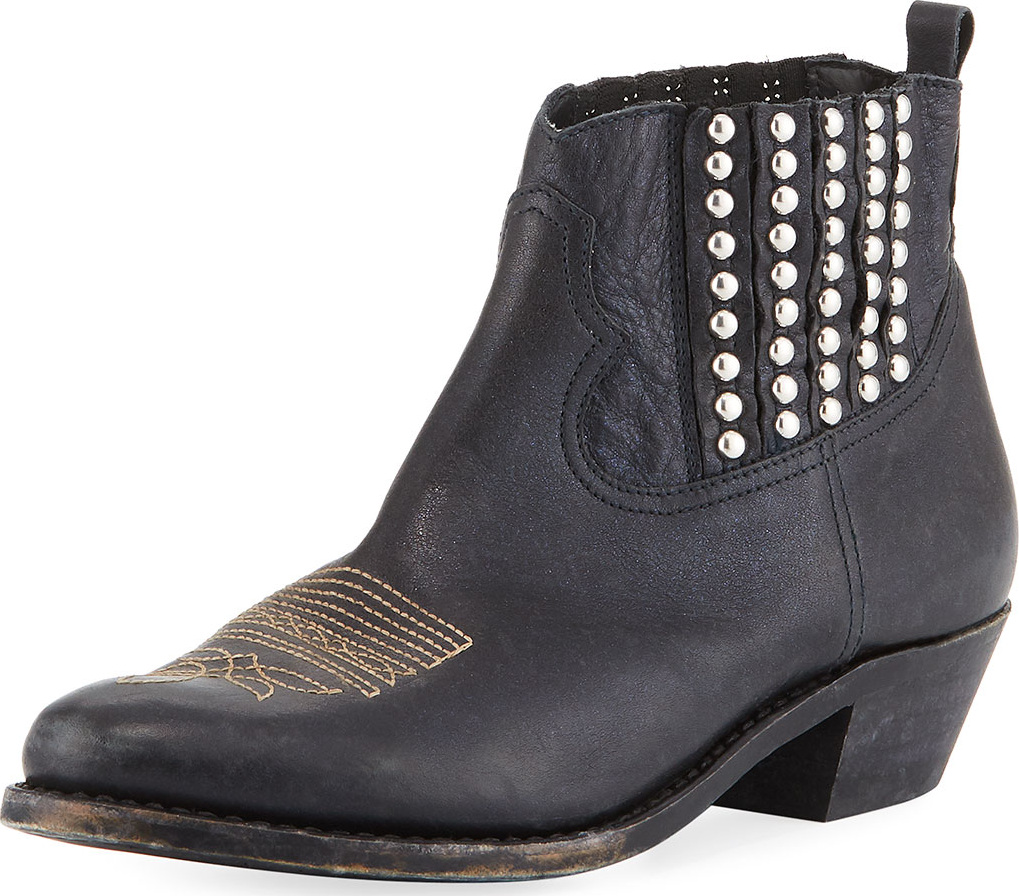 Golden Goose Deluxe Brand Crosby Short Studded Leather Cowboy Boot