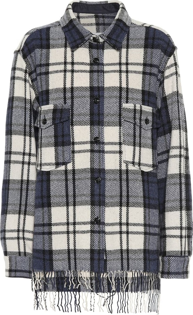 Woolrich Checked wool-blend jacket