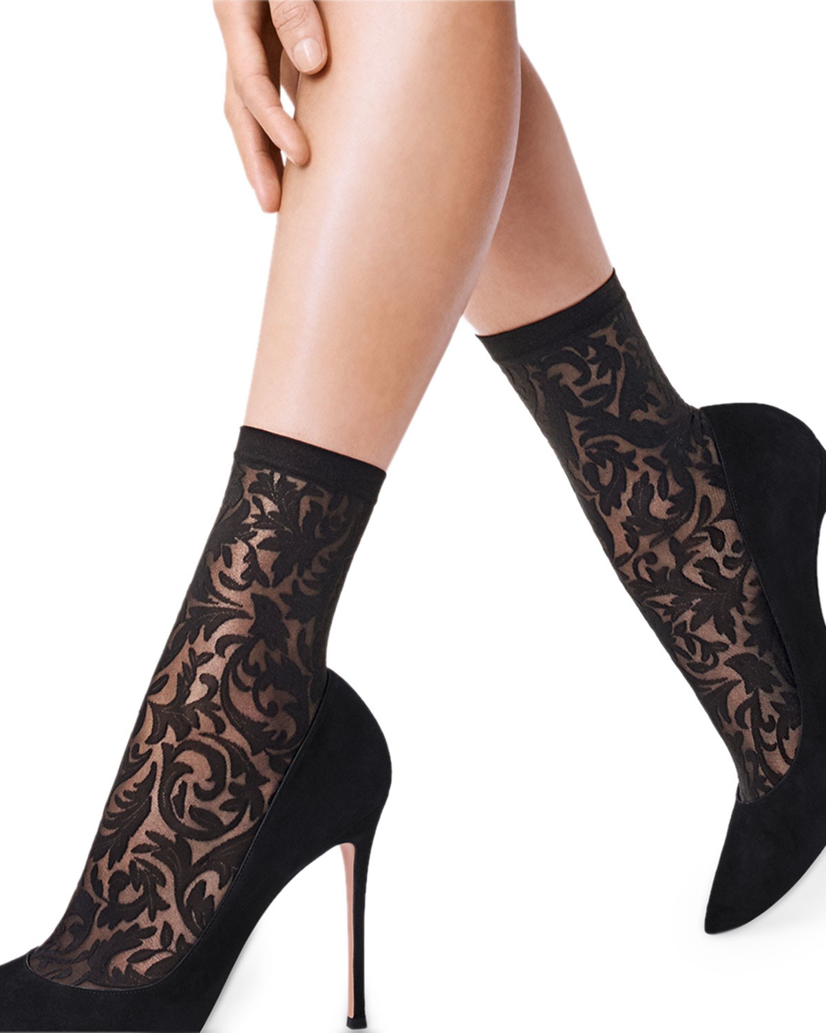 Wolford Daphne Floral-Pattern Socks
