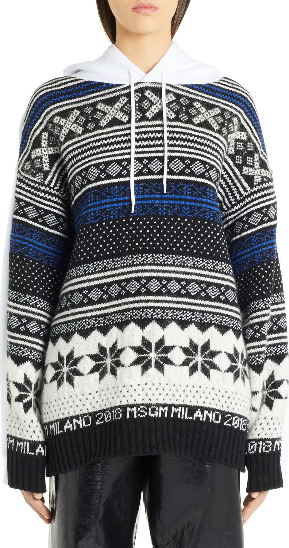 MSGM Fair Isle Hoodie