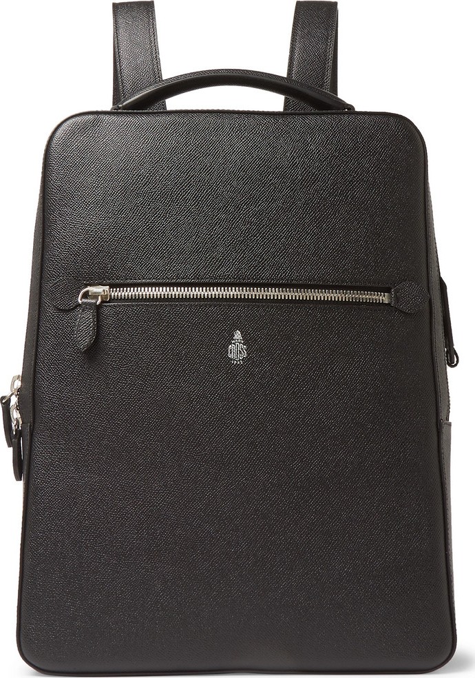 Mark Cross Alexander Cross-Grain Leather Backpack