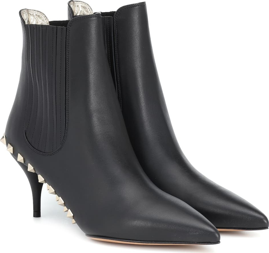 Valentino Valentino Garavani Jaw Studs 70 leather ankle boots