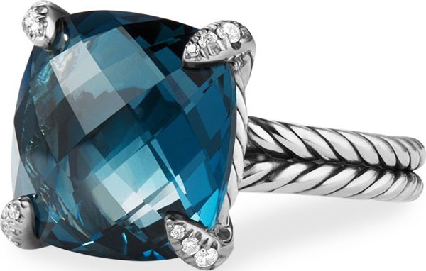 David Yurman 14mm Châtelaine Hampton Topaz Ring
