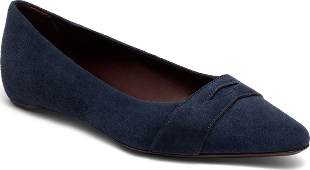 Bougeotte Suede Keeper Ballet Flats  Dark Blue