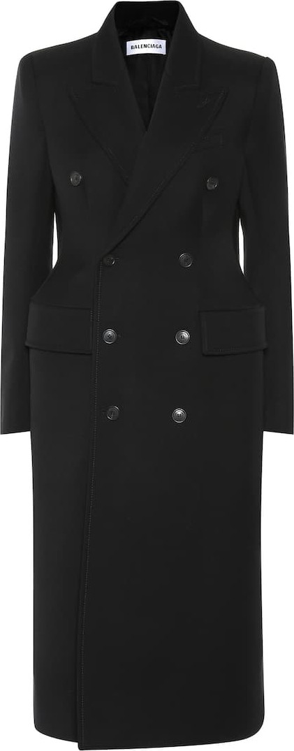 Balenciaga Hourglass wool-blend coat