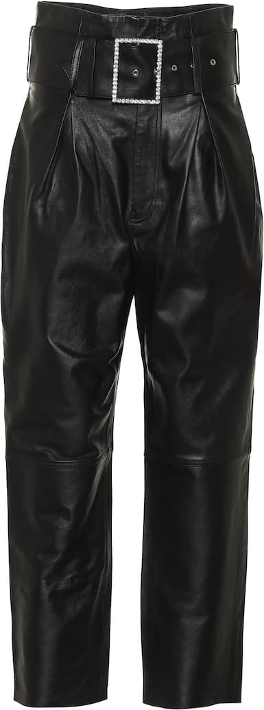 Grlfrnd Beatrice high-rise leather pants