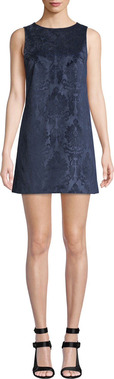 Alice + Olivia Clyde Short Brocade Cocktail Shift Dress