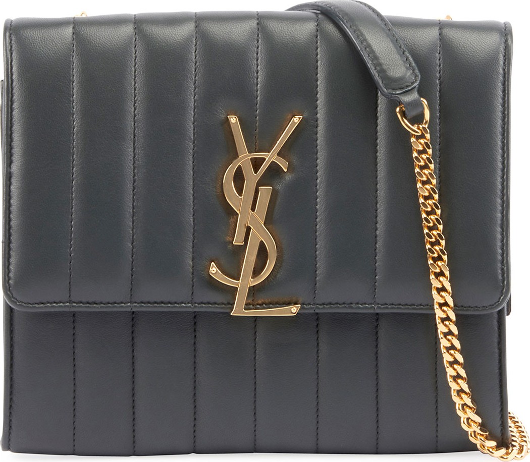 Saint Laurent Vicky Medium YSL Monogram Chain Crossbody Bag