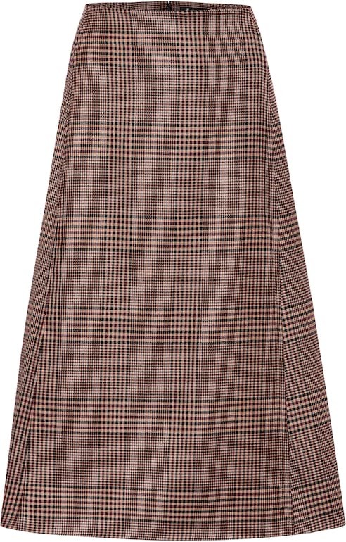 Loro Piana Checked stretch-wool midi skirt