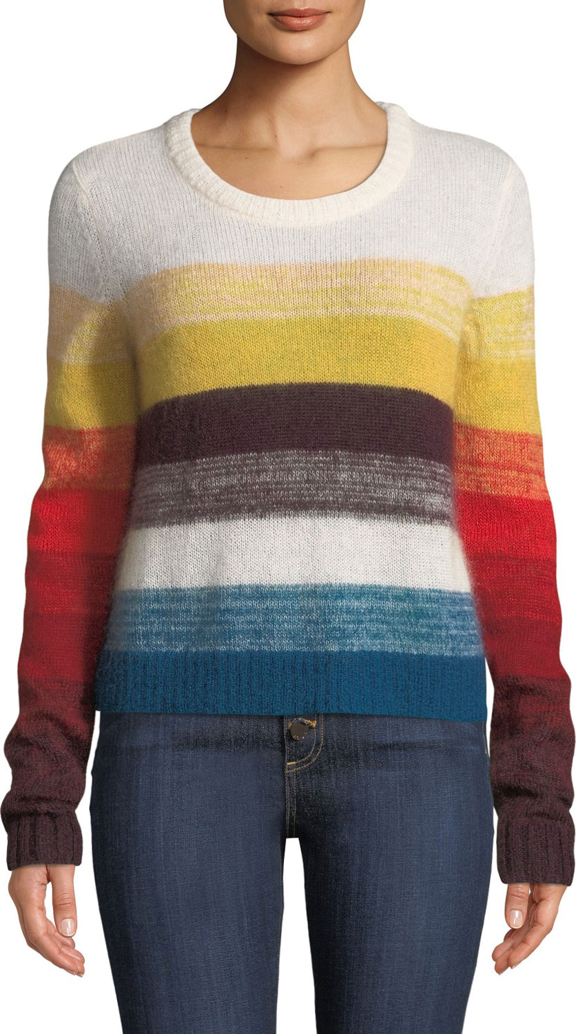 Cinq A Sept Alizeh Colorblock Mohair Pullover Sweater