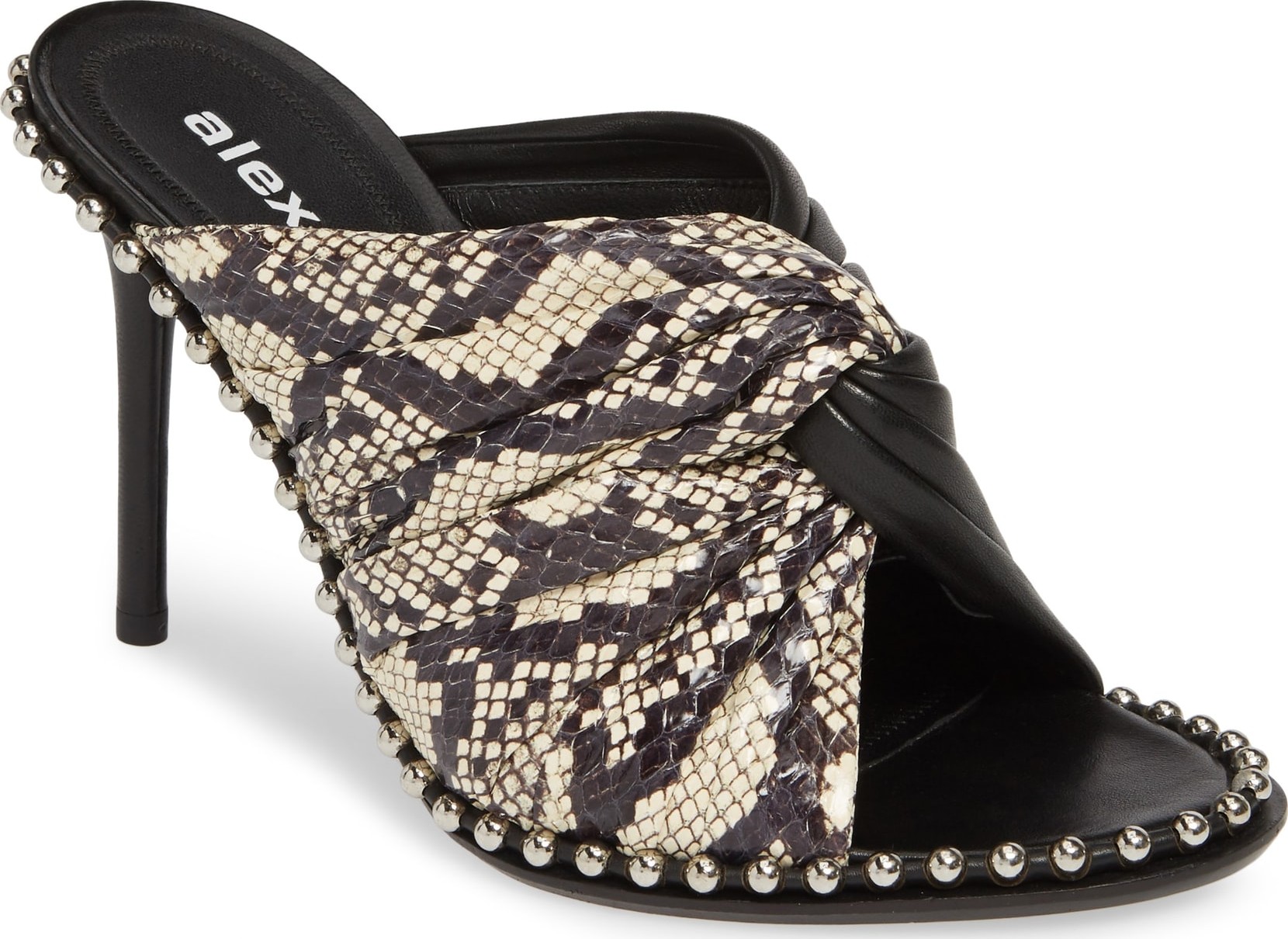 Alexander Wang Lily Genuine Snakeskin & Lambskin Leather Sandal