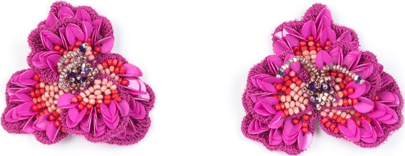 Mignonne Gavigan New York Sasha Beaded Silk Stud Earrings