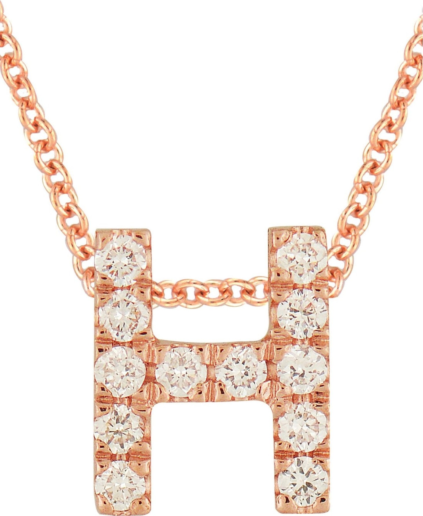 Bony Levy 18k Gold Pavé Diamond Initial Pendant Necklace