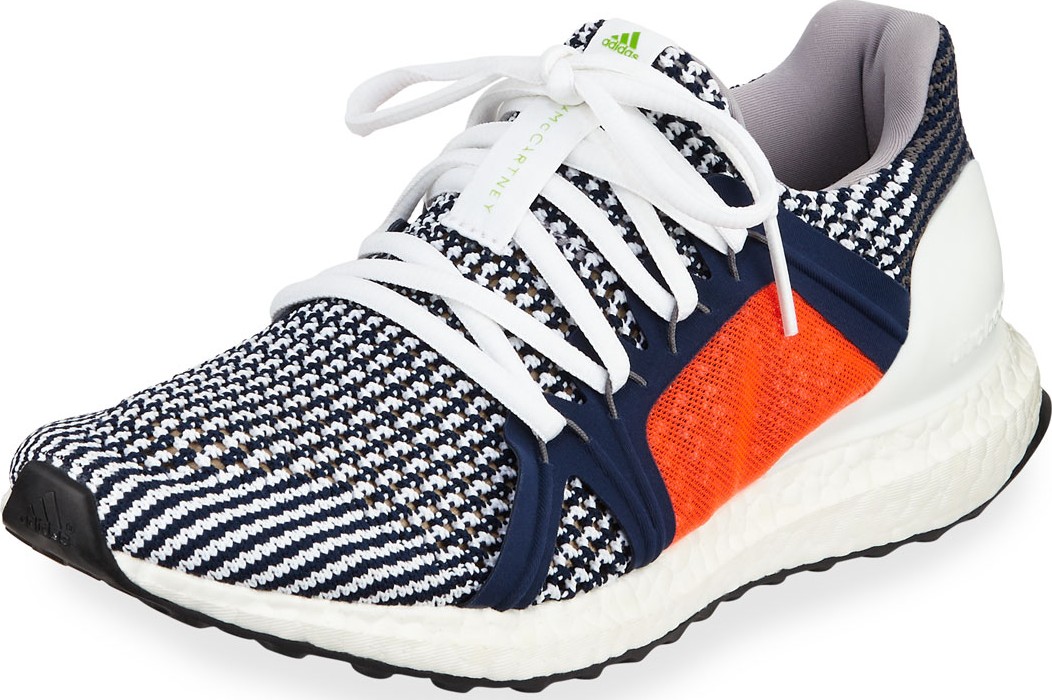 Adidas By Stella McCartney UltraBoost Colorblock Knit Sneakers, Blue/Orange