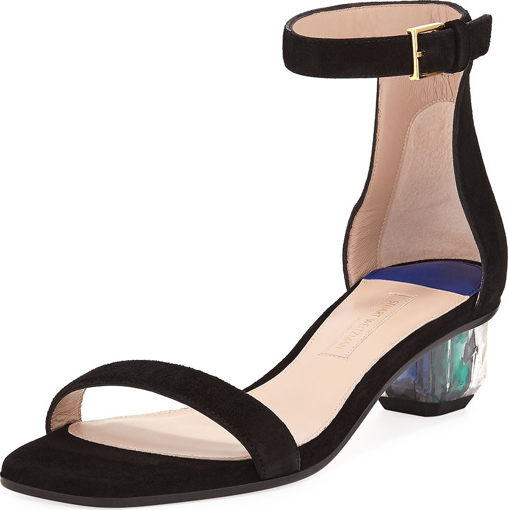Stuart Weitzman Star Crystal Low Sandal