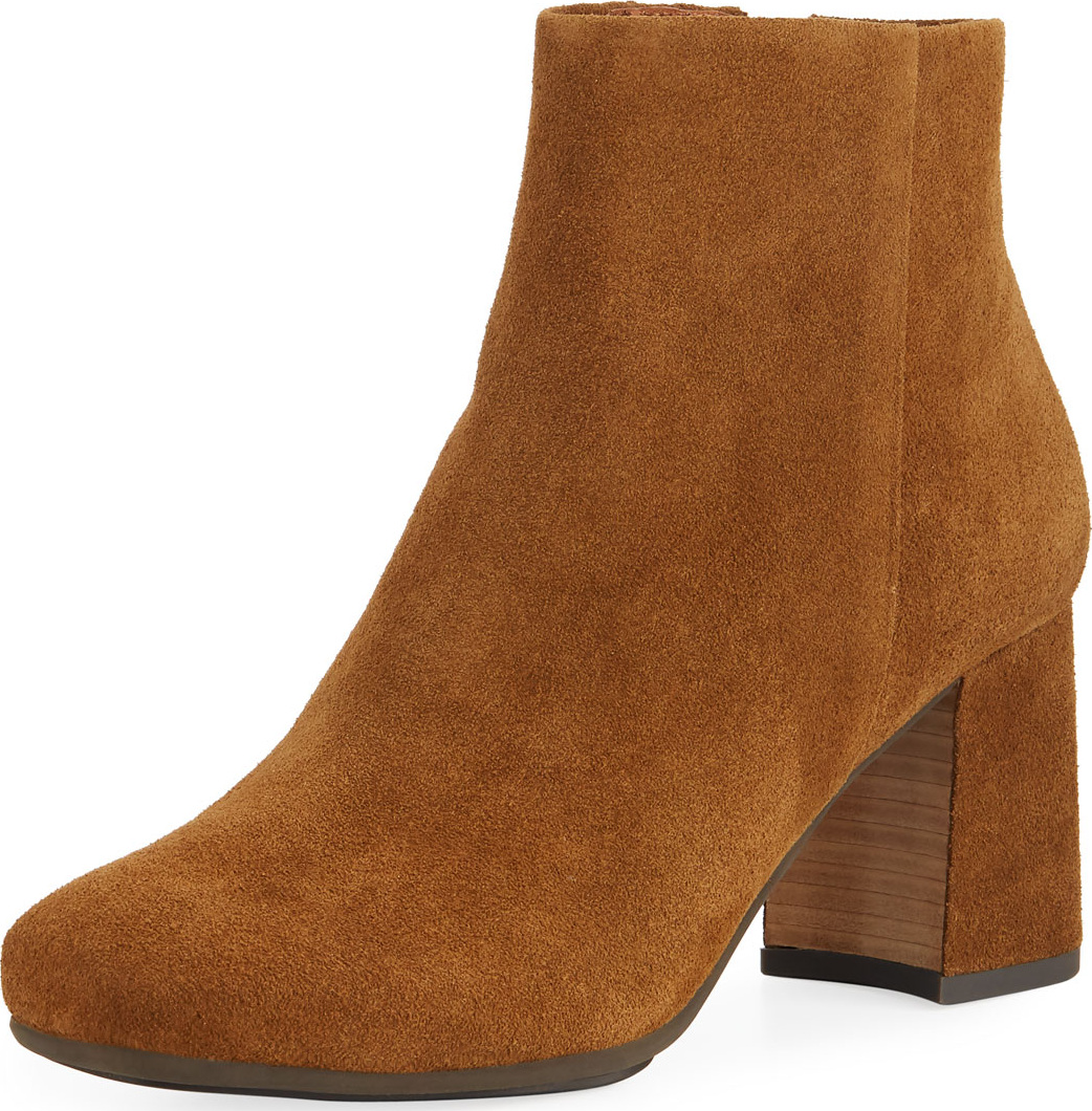 Gentle Souls Troy Suede Block-Heel Booties