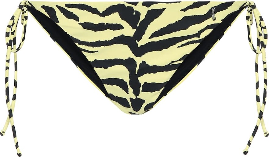 Saint Laurent Zebra-print bikini bottoms