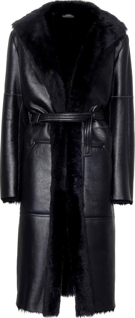 Joseph Hank leather and shearling coat