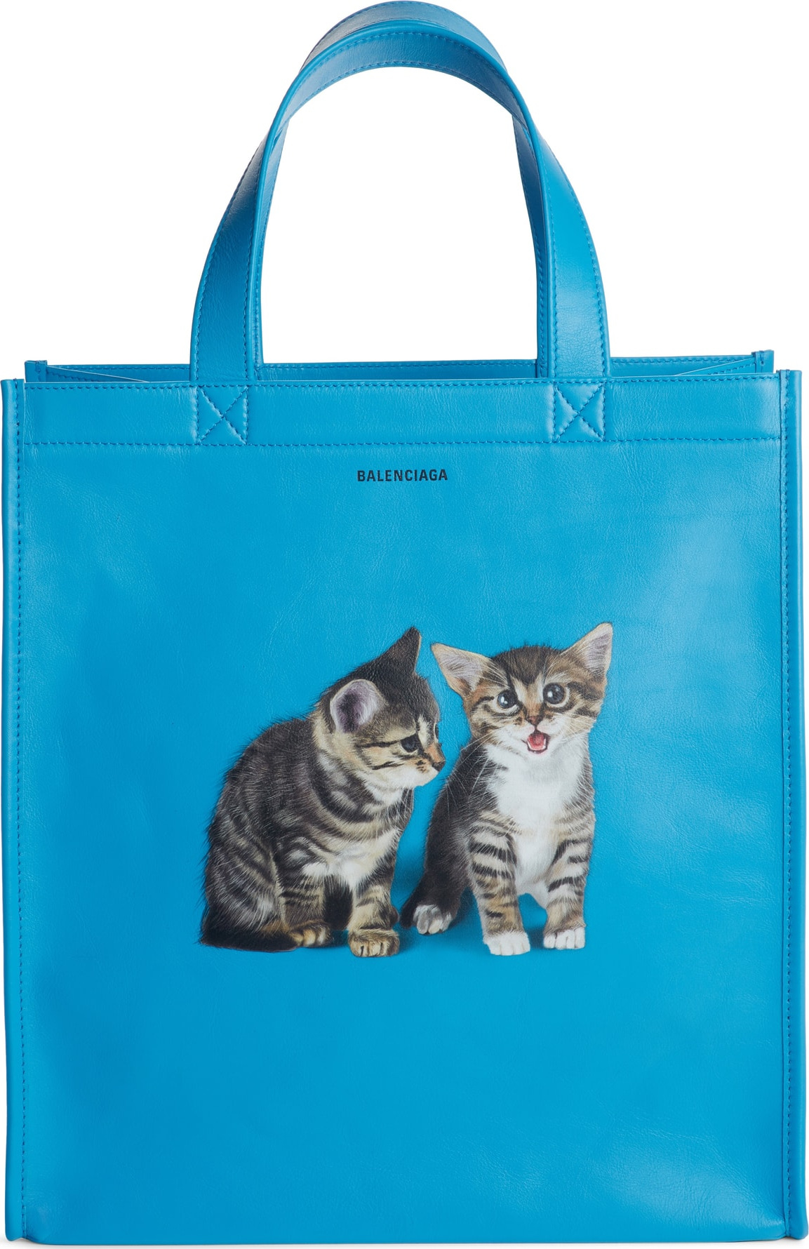 Balenciaga Balengciaga Kittens Market Leather Shopper