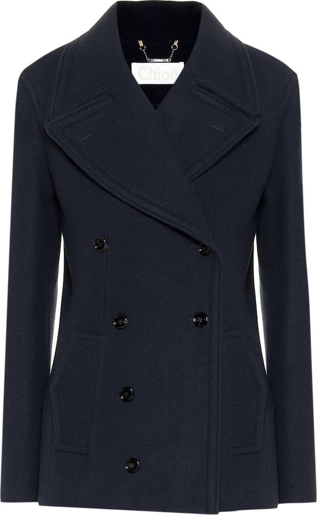 Chloe Double-breasted wool-blend jacket