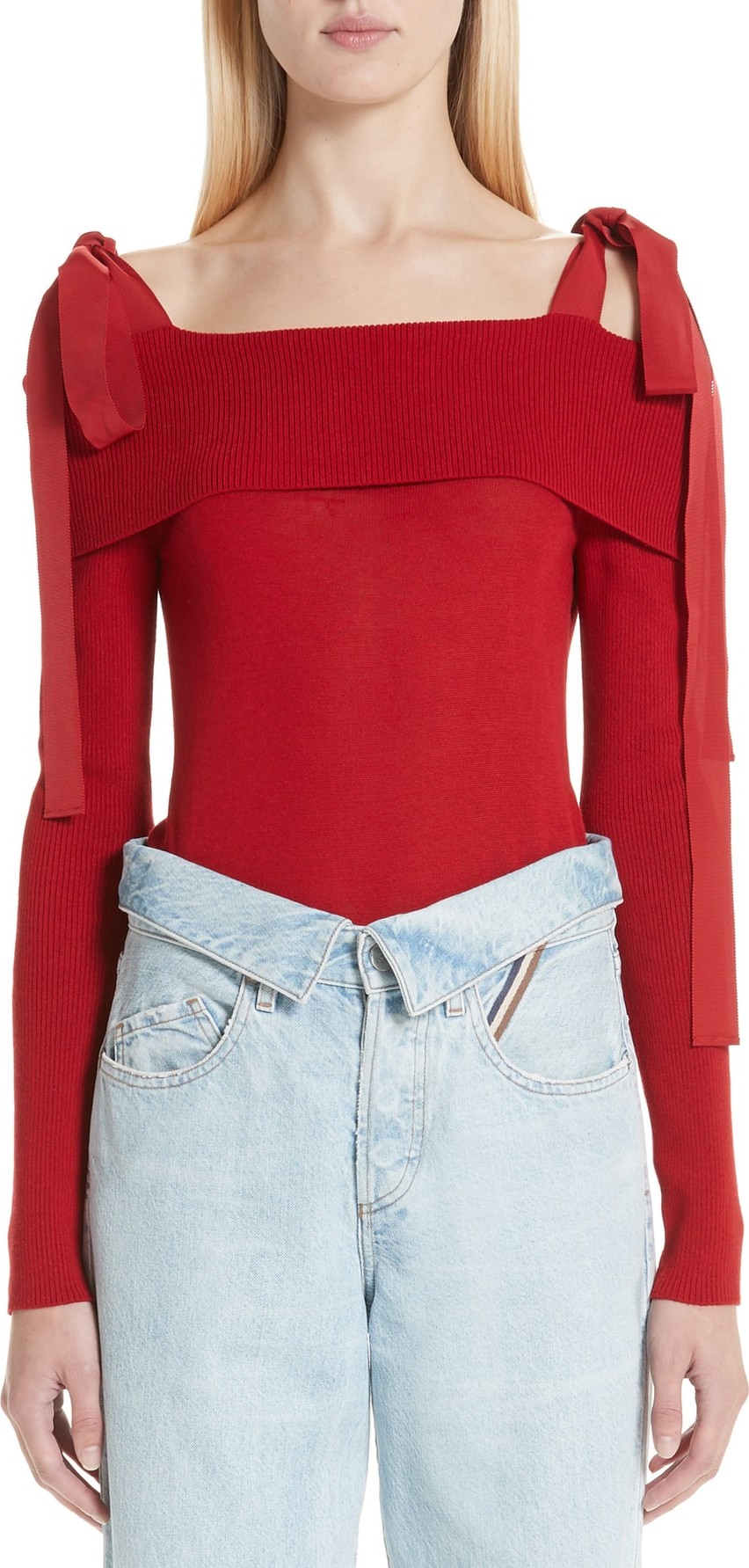 ADEAM Off the Shoulder Sweater