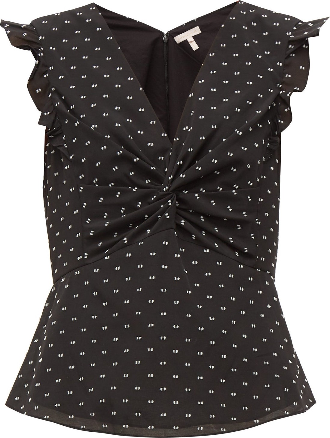Rebecca Taylor Fil-coupé twist-front blouse
