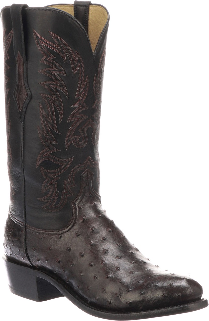 Lucchese Men's Elgin Ostrich Cowboy Boots