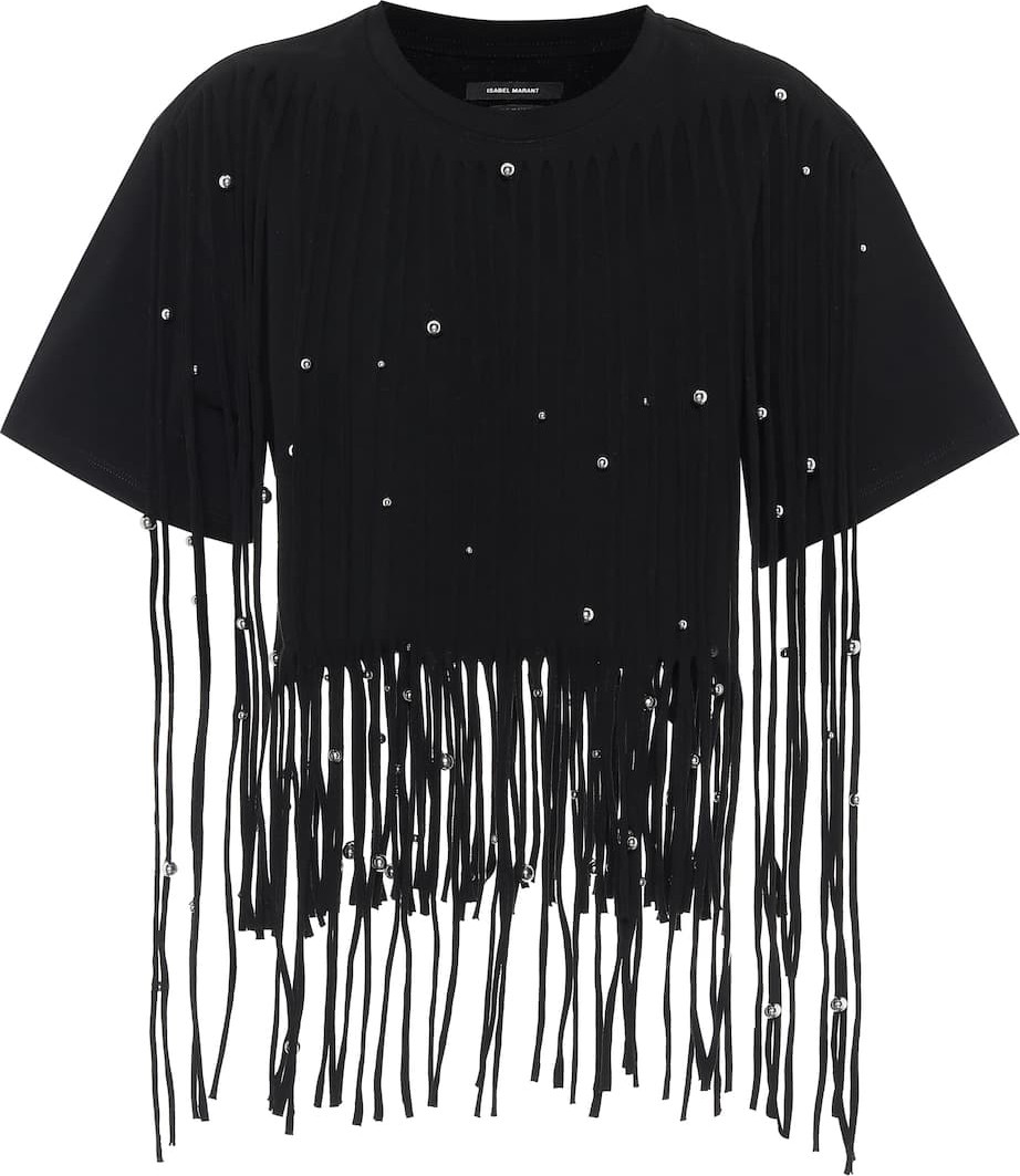 Isabel Marant Bianea fringed cotton T-shirt
