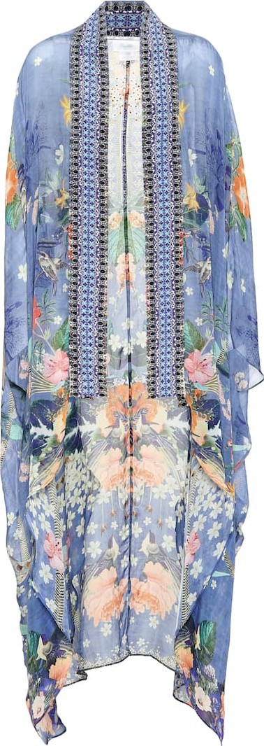Camilla Printed silk kimono
