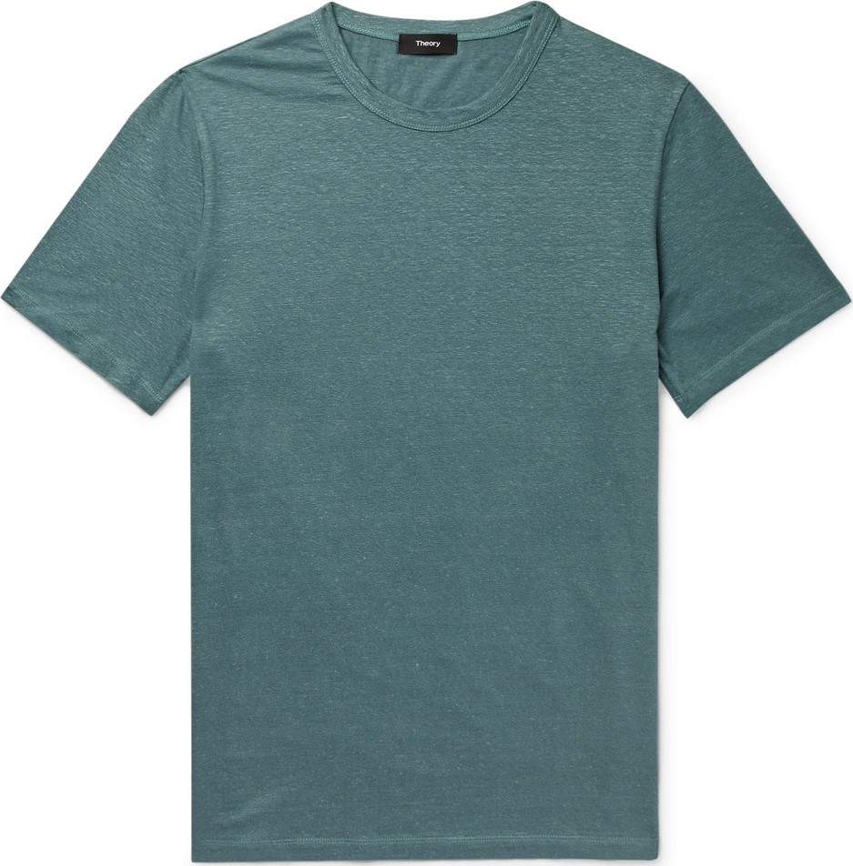 Theory Essential Stretch-Linen T-Shirt