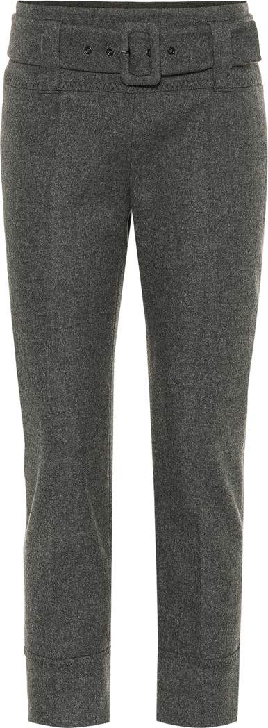 Prada Belted stretch wool pants