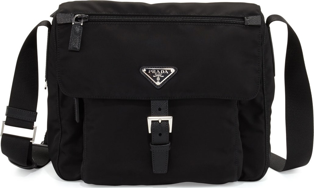 Prada Small Nylon Crossbody Bag, Black (Nero)
