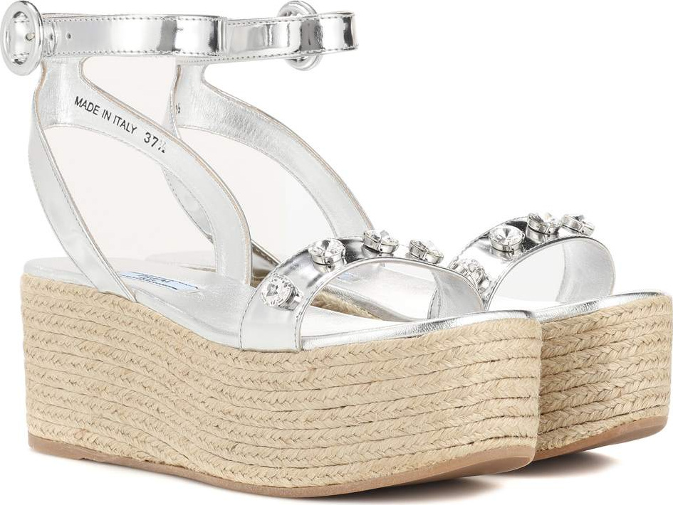 Prada Embellished espadrille sandals