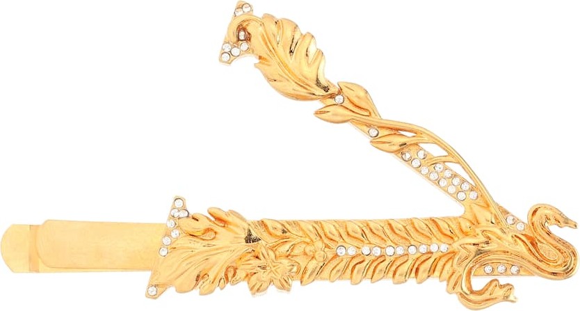 Versace Crystal-embellished hair clip
