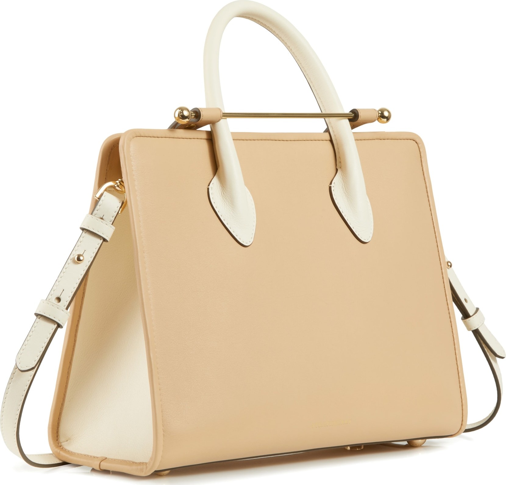 Strathberry Midi Bicolor Leather Tote